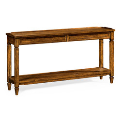 Jonathan Charles Casually Country Console Table With Drawers In Country Walnut