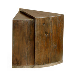 Jonathan Charles Casually Country Country Walnut Semicircular Retracting Side Table