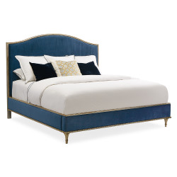 Caracole Fontainebleau Queen Bed - Lucious Blue