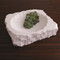 Chiseled Block Bowl - White Marble
