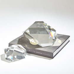 Crystal Paper Weight - Clear - Lg