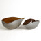 Frosted Grey Bowl W/Amber Casing - Lg