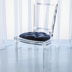 Marilyn Acrylic Side Chair - Admiral Blue