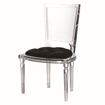 Marilyn Acrylic Side Chair - Black