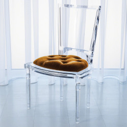 Marilyn Acrylic Side Chair - Brown Sugar