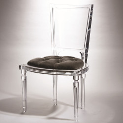 Marilyn Acrylic Side Chair - Pewter