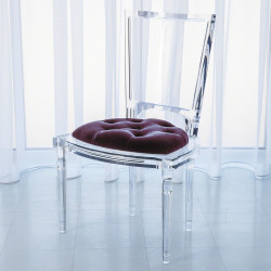 Marilyn Acrylic Side Chair - Sultana - Lavender