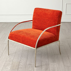 Swoop Chair - Orange - Nickel