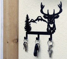 Deer Metal Wildlife Lodge Decor Key Holder