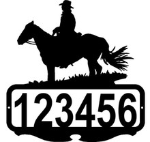 Cowboy Range Rider Custom Address Sign