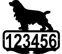 Cocker Spaniel Dog Custom Address Sign