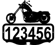 Chopper Motor Cycle  Custom Address Sign