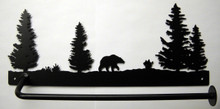 Bear in Trees  Paper Towel Holder Rustic Lodge Decor