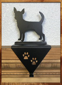 Chihuahua Metal Art Stocking Holder