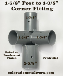 1-5/8" Post to 1-3/8" Corner  Fitting