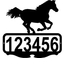Stallion Running  Custom Address Sign