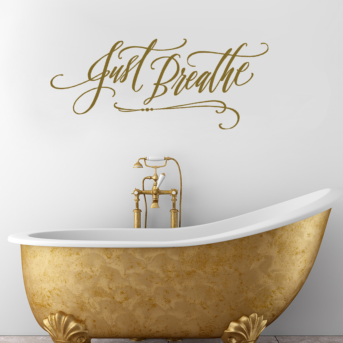 Just Breathe Wall Decal | Just Breathe Wall Art | Handlettering