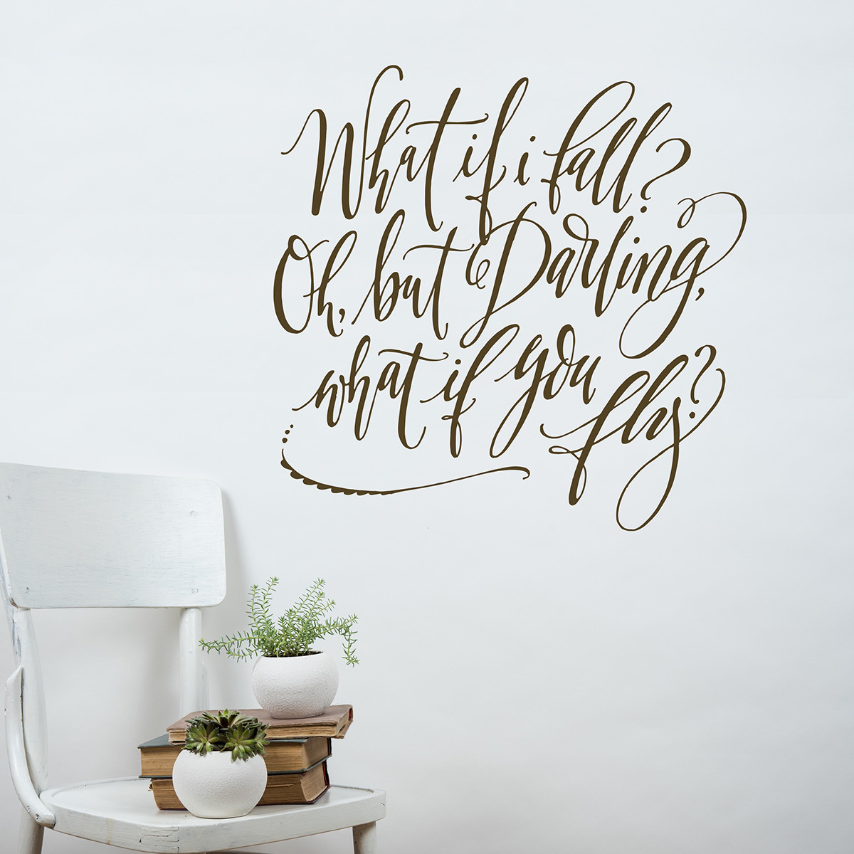 What If I Fall Wall Decal Inspirational Sayings Wall Art What If I Fall Wall Decal Inspirational Sayings Wall Art