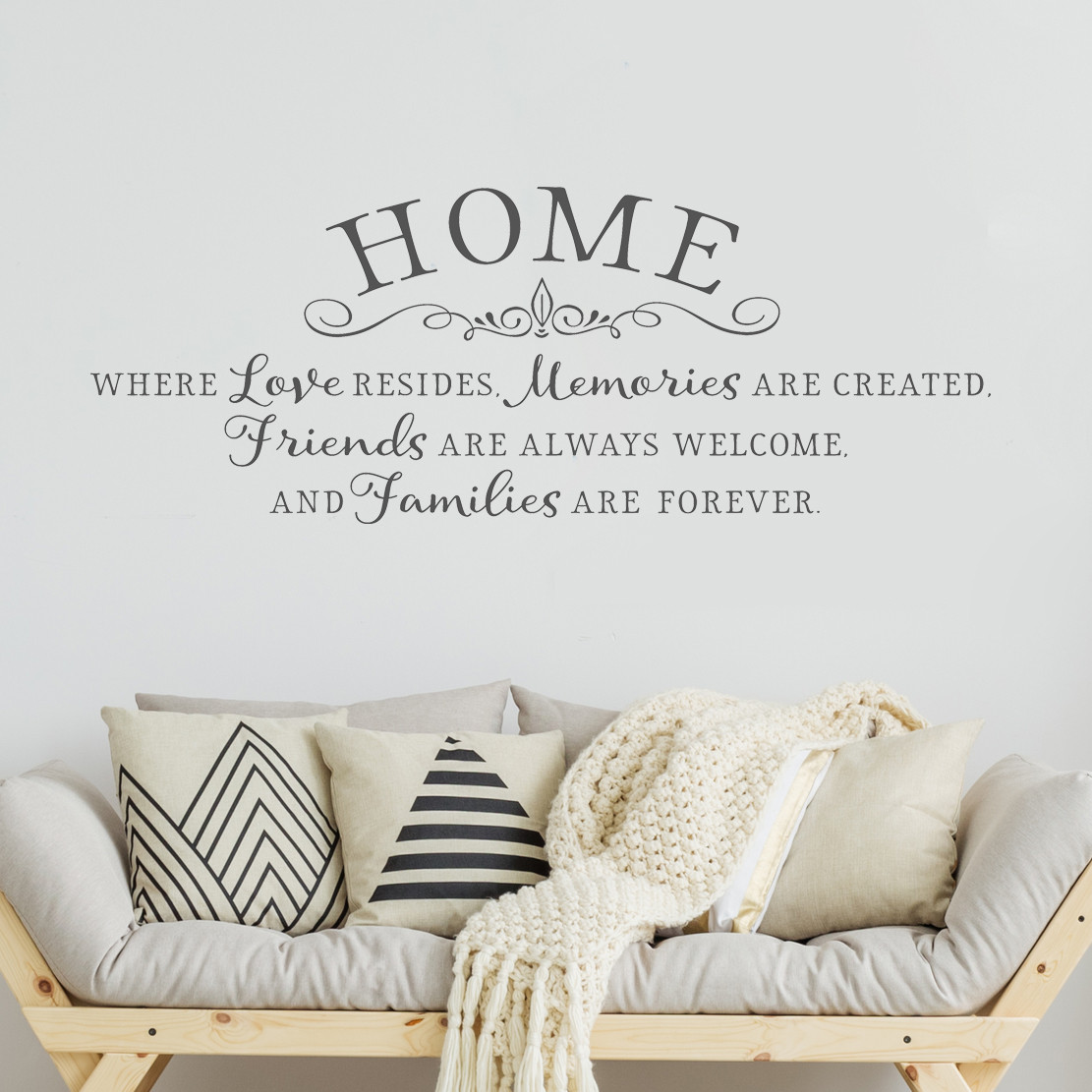 Home Is Where Love Resides Inspiring Wall Decal Home Quotes