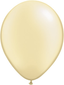 11" Qualatex Pearl Ivory Silk Latex Balloons 100ct #43775