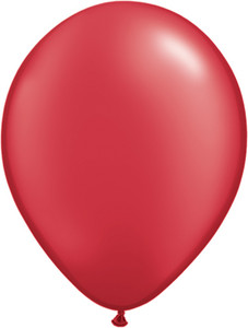 11" Qualatex Pearl Ruby Red Latex Balloons 100ct #43785