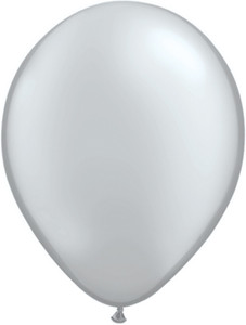 11" Qualatex Silver Latex Balloons 100ct #43794
