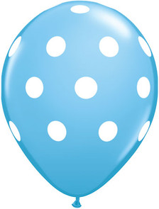polka dot pale blue  balloons