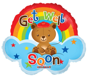 14" Mini Get Well Rainbow Shape Air Fill Only (5 PACK)