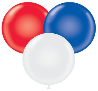 17" Tuf-Tex Patriotic Color Balloons 72 Bag #11743