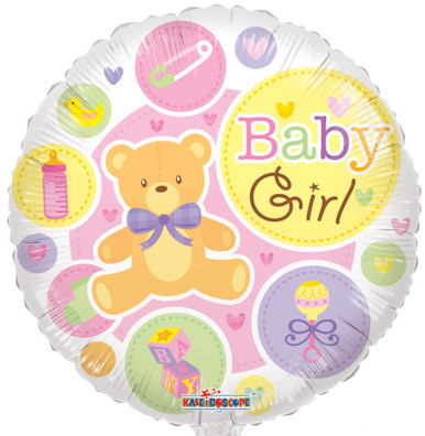 Baby girl balloons 18" mylar  baby girl balloons great for baby shower balloons