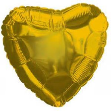 gold heart balloons