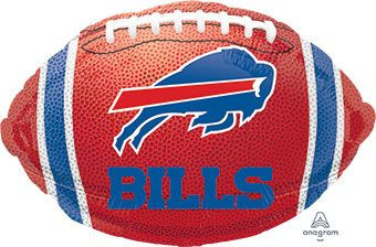 18" NFL Buffalo Bills Helium Foil Balloons 5 Pack #29596