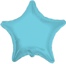light blue star balloons