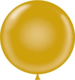 24" Tuf Tex Metallic Gold Round Latex Balloons 1ct #2431