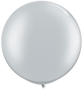36" Tuf Tex Silver Round Latex Balloons 1ct #3632