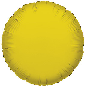 4" Gold Circle Foil Balloon Air Fill Only (5 Pack) #34072