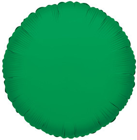 4" Green Circle Foil Balloon Air Fill Only (5 Pack) #34052