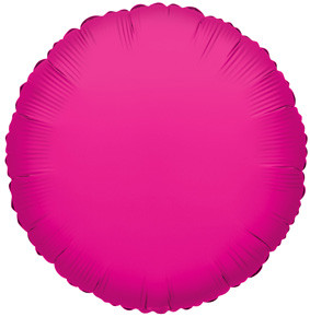 4" Hot Pink Foil Balloon Circle Air Fill Only (5 Pack) #34075