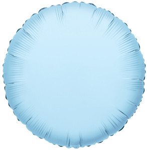 4" Light Blue Circles Foil Balloon Air Fill Only (5 Pack) #34050