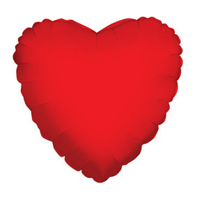 4" Red Heart Foil Balloon Air Fill Only (5 PACK) #34110-04