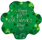 18" Happy St.Patrick's Day Clover Balloon (5 Pack) #414488