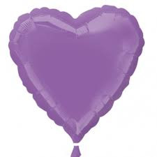 4" Lilac Heart Foil Balloon Air Fill Only (5 PACK) #34104-04
