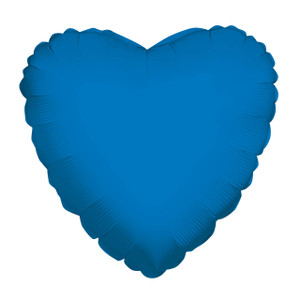 9" Mini Blue Heart Foil Balloon Air Fill Only (5 PACK) #34101-09