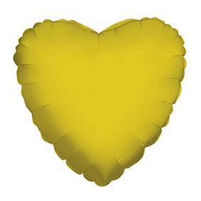 9" Mini Gold Heart Foil Balloon Air Fill Only (5 PACK)#34108-09