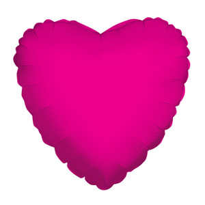 9" Mini Hot Pink Heart Foil Balloon Air Fill Only (5 PACK)#34105-09