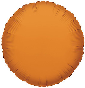 9" Mini Orange Circle Foil Balloon Air Fill Only 5 Pack #34056