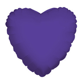 9" Mini Purple Hearts Foil Balloon Air Fill Only (5 PACK)#34106-09