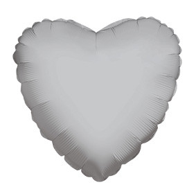 9" Mini Silver Heart Foil Balloon Air Fill Only (5 PACK)#34109-09