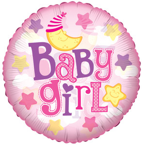 9" Baby Girl Clouds Clear View Air Fill 1ct #124804