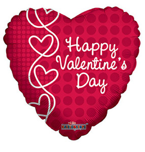 9" Mini Happy Valentine Lace Pattern Balloon Air Fill (5 Pack)#81169-09